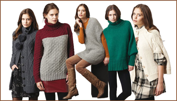 Texture and oversized fashion trends feature heavily inside 'Jet', Patons pattern book 1314.