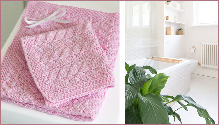 KKA1617 Knitting Kit for Hand Towel and Face Washer